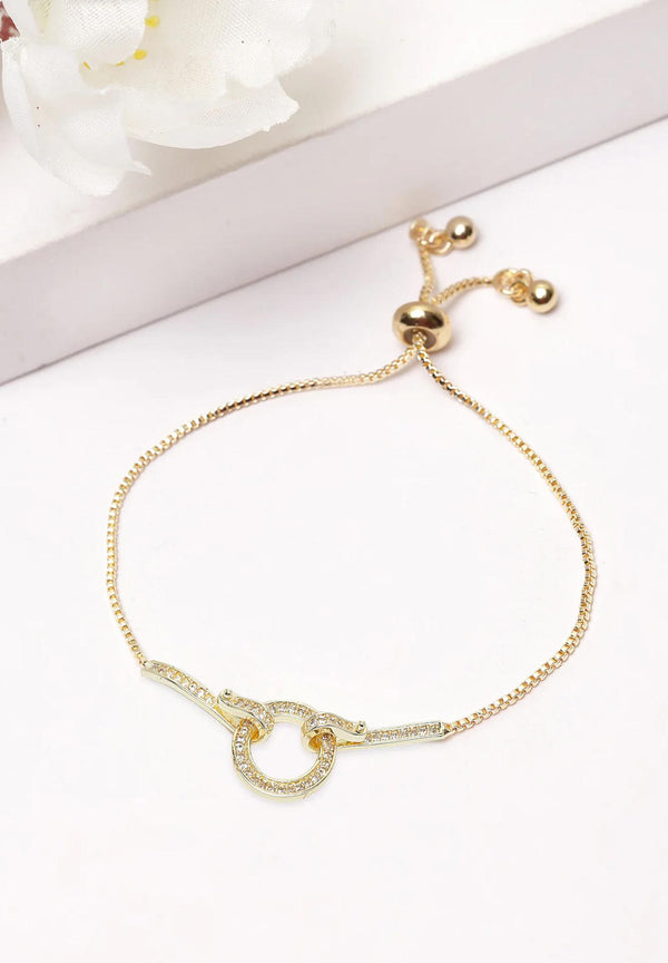 Gouden kristallen armband