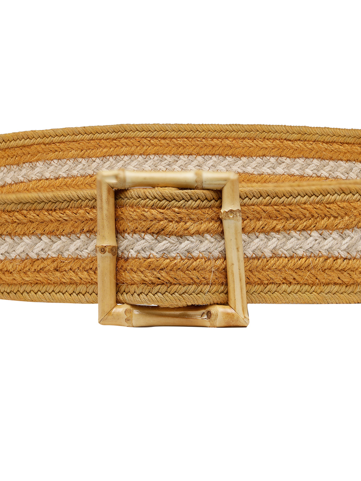 Ceinture stylée à boucle carrée tissée