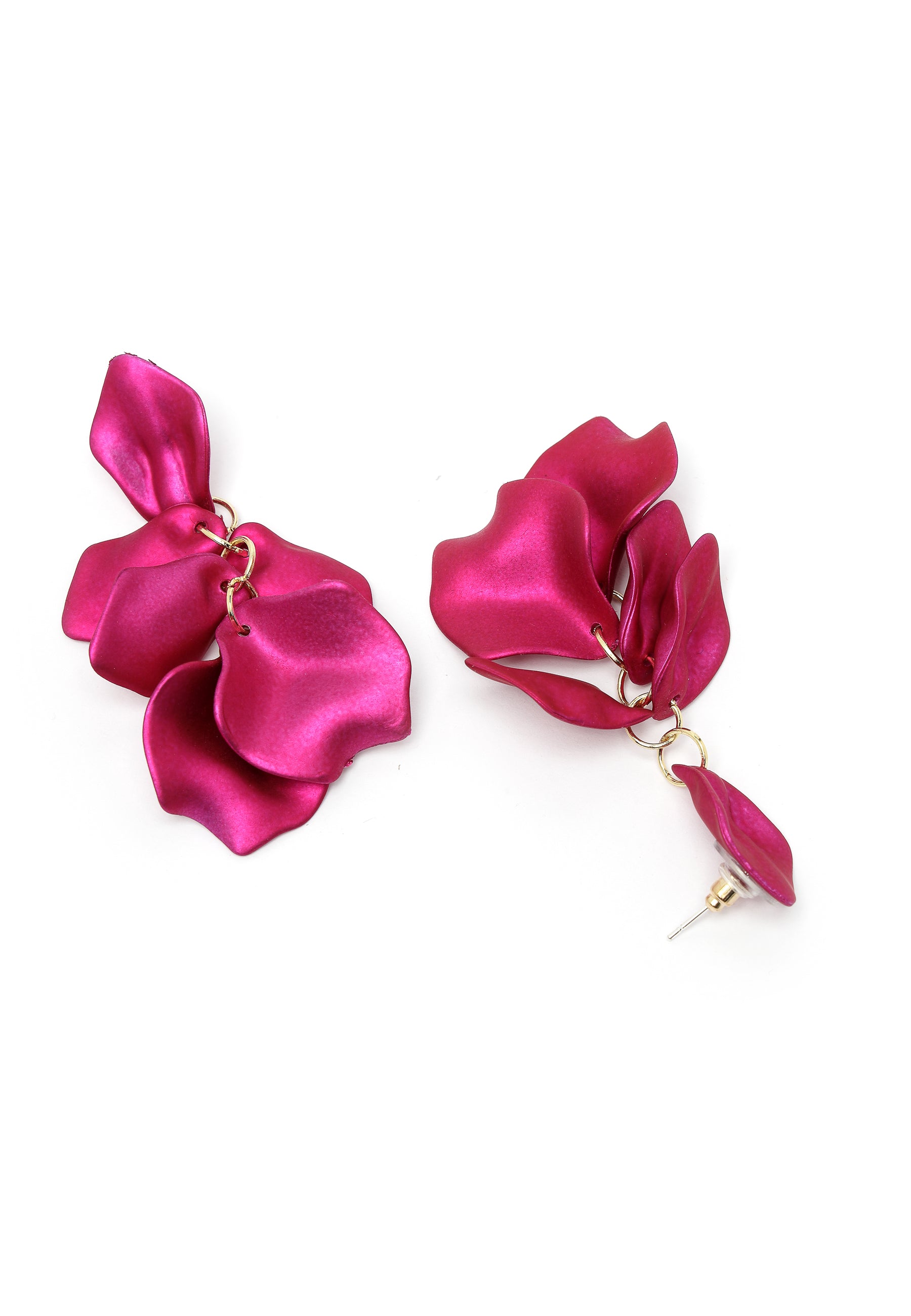 Boucles d'oreilles pendantes roses