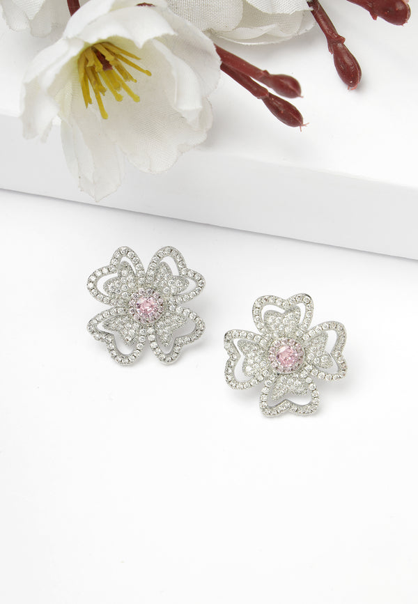 Clous de fleurs en argent sterling