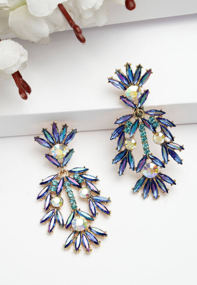 Fancy Floral Plume Earrings