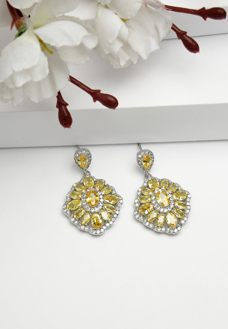 Cubic Zirconia Statement Earrings