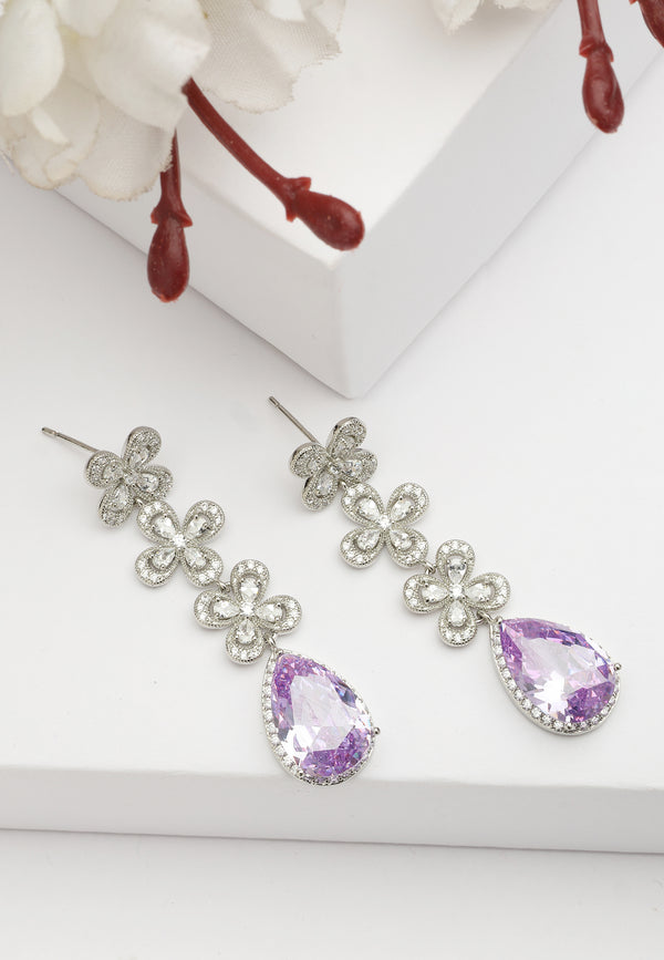 Boucles d'oreilles à goutte Triple Fleur Diva