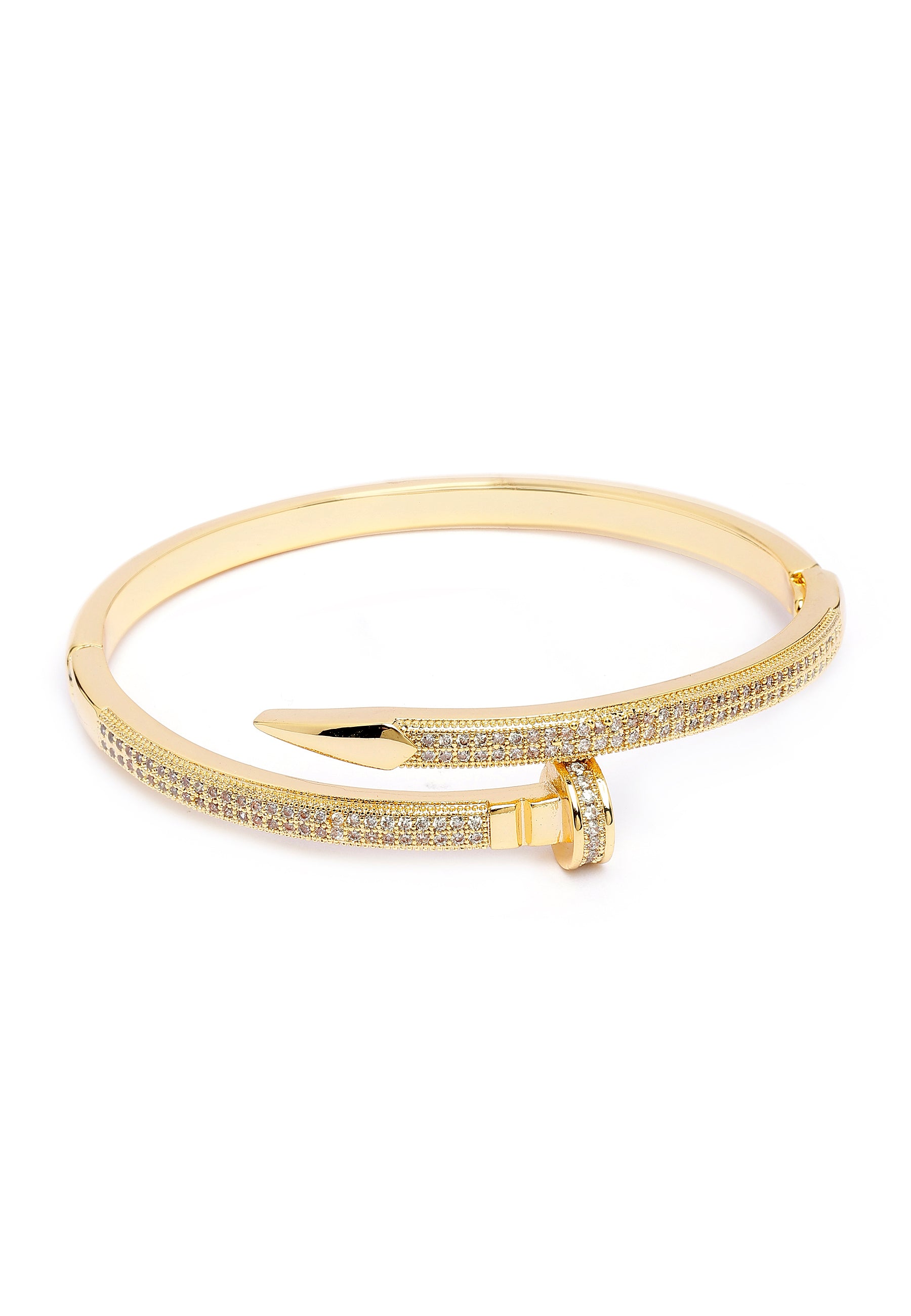 Bracciale d'oro lucido e brillante