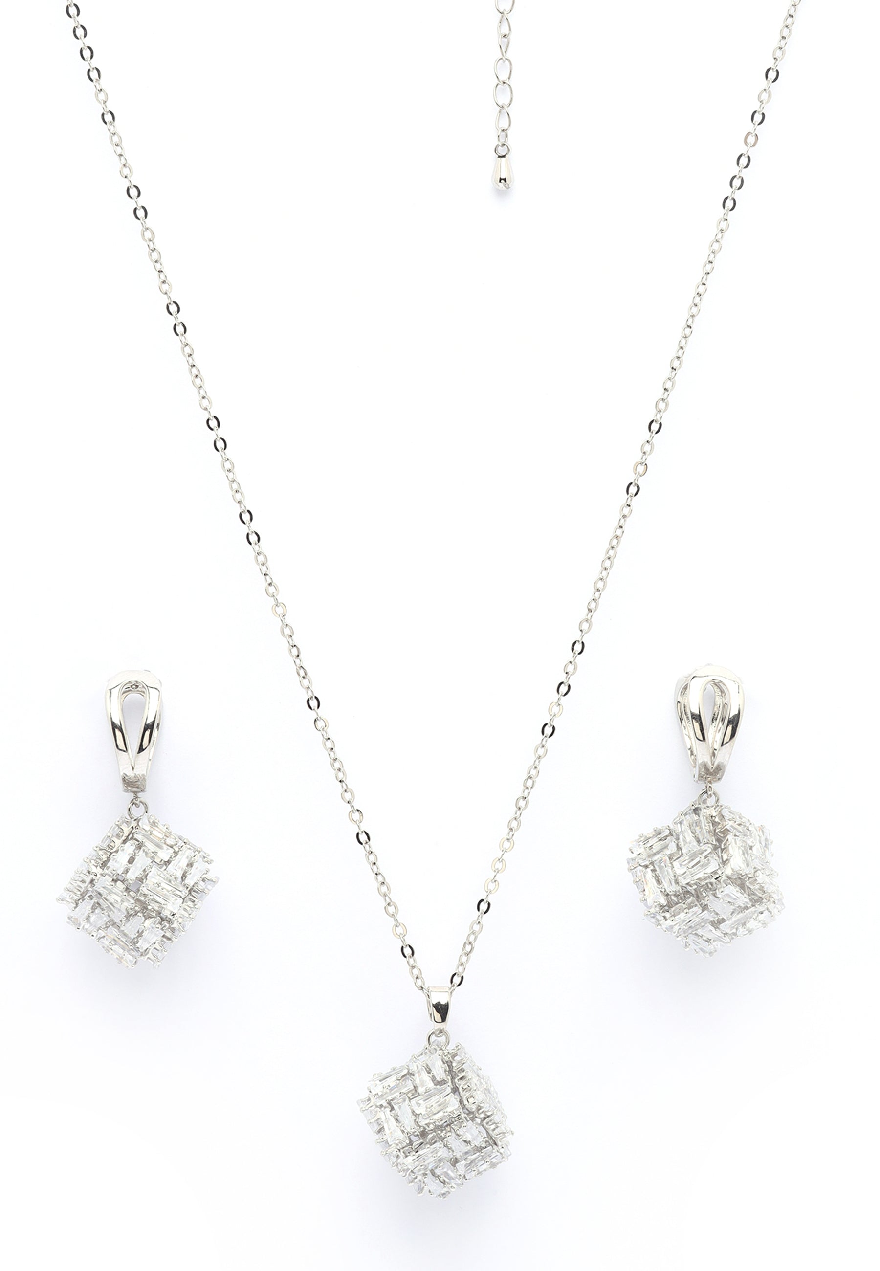 Glittering Symphony Necklace and Earrings Set