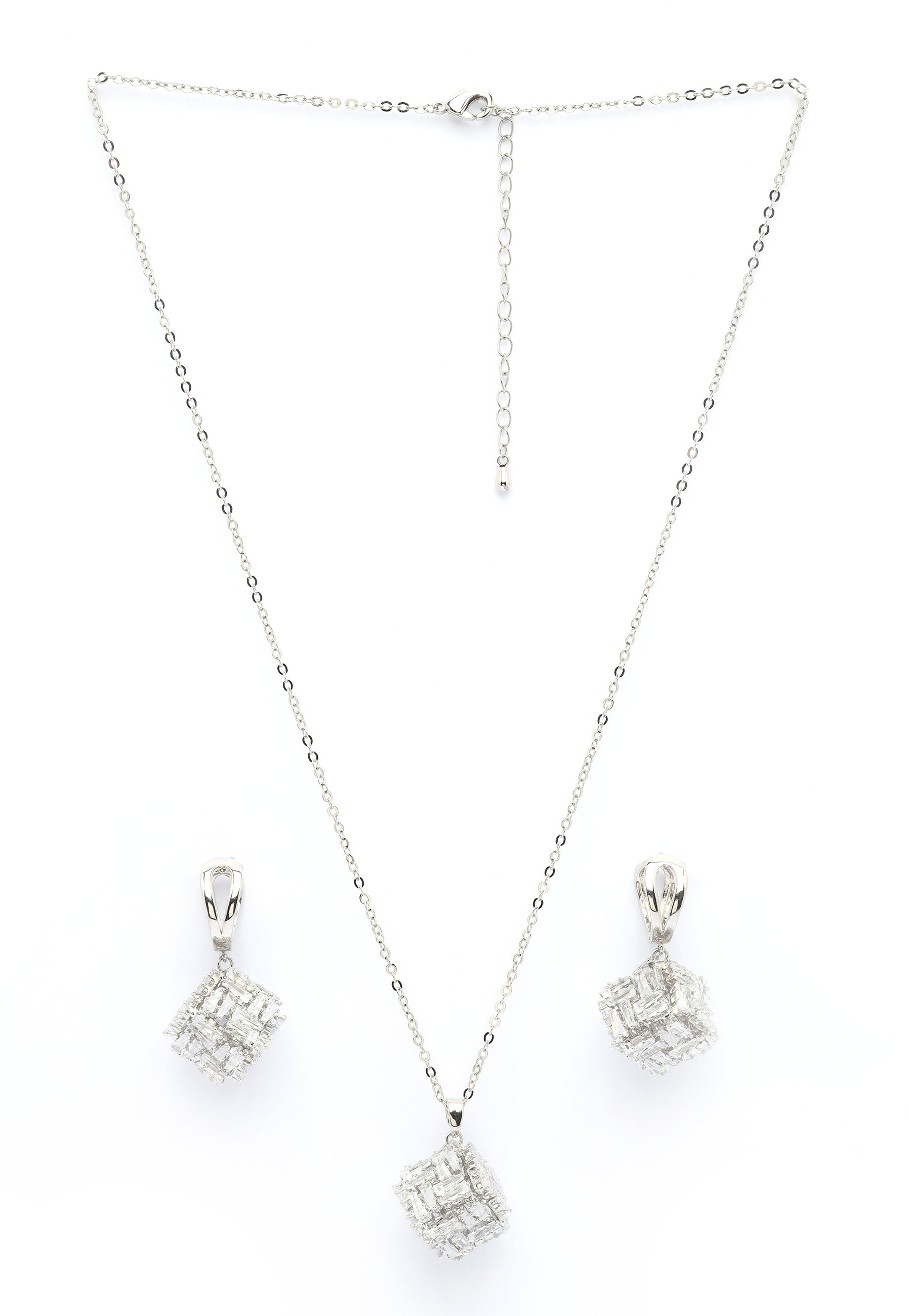 Glittering Symphony Necklace and Earrings Set