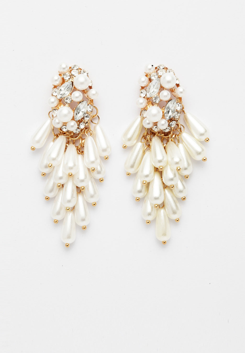 Asymmetrical Pearl Drop Earrings