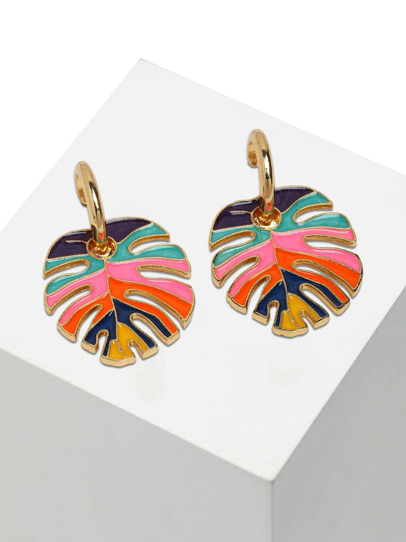 Leaf Shaped Drop Earrings