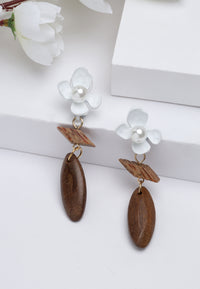 Wooden Drop Earrings